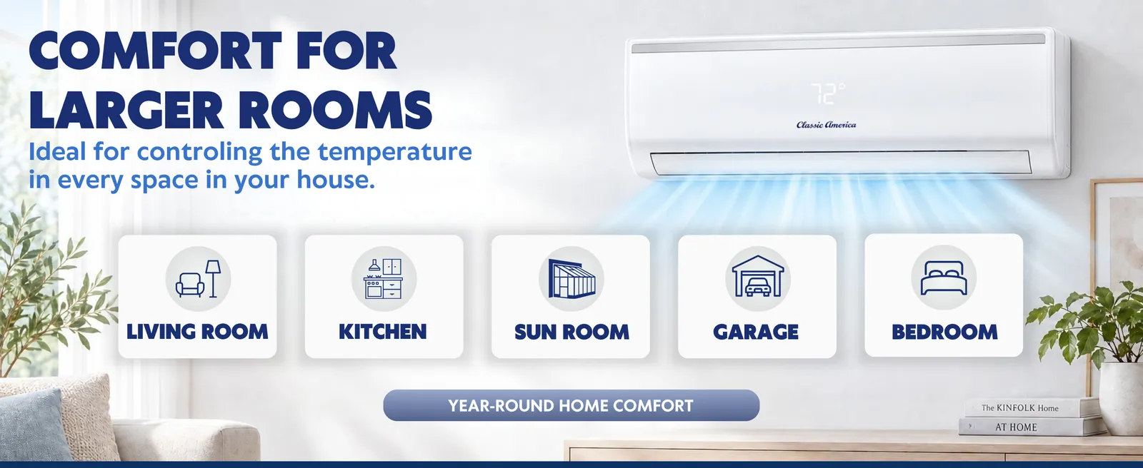 Comfort for larger rooms