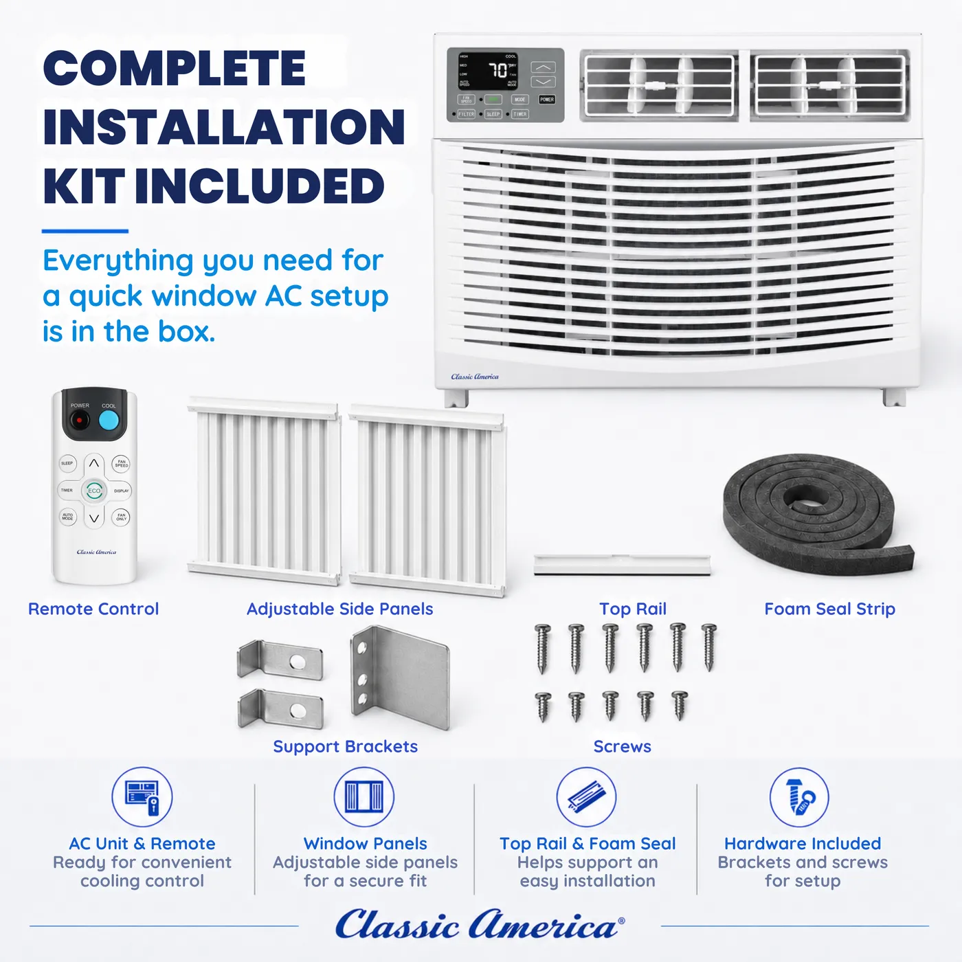Feature frame of a window air conditioner